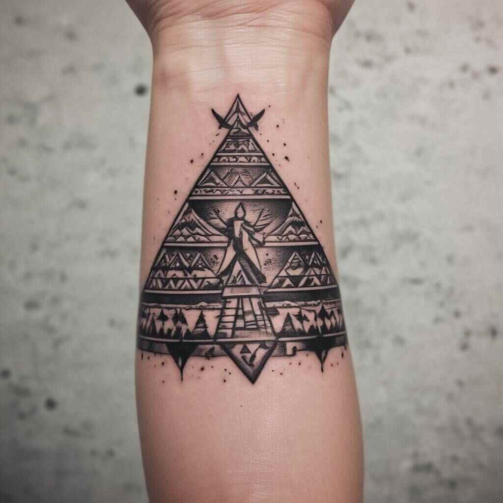 43 Immortal Ideas Of Meaningful Pyramid Tattoos That Have The World Of Art In A Chokehold! 39 Warrior Pyramid tattoo